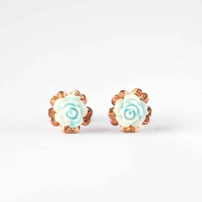 Carved Flower Studs