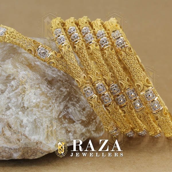 22k Gold Antique Six Bangles