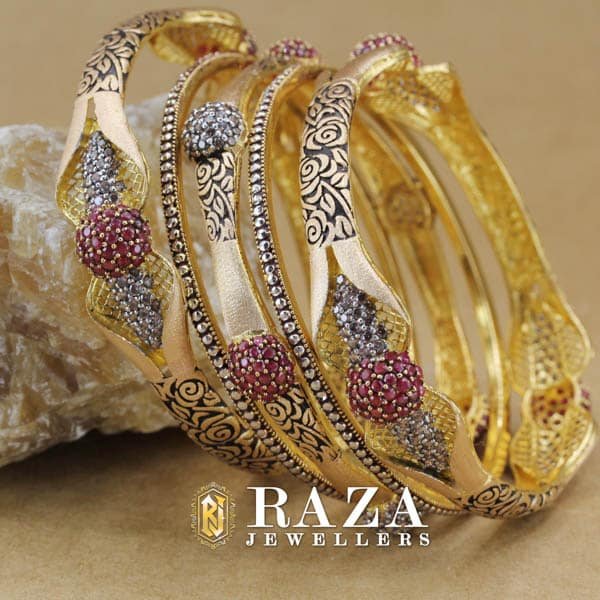 Ruby Modern Bangles