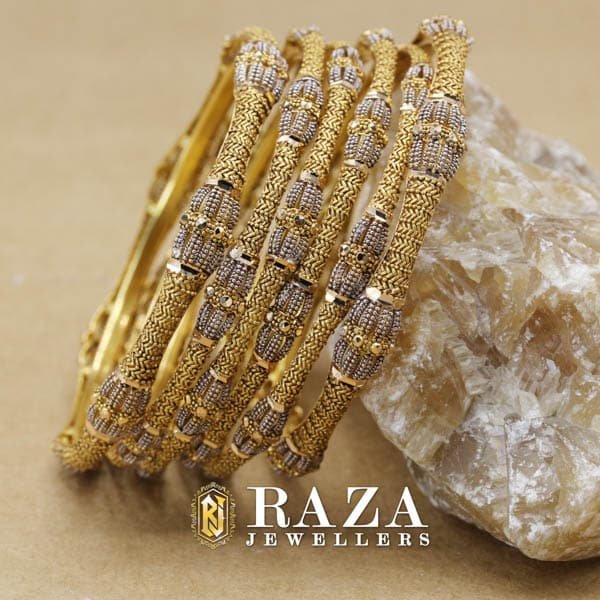 Egyptian style Gold Antique Bangles