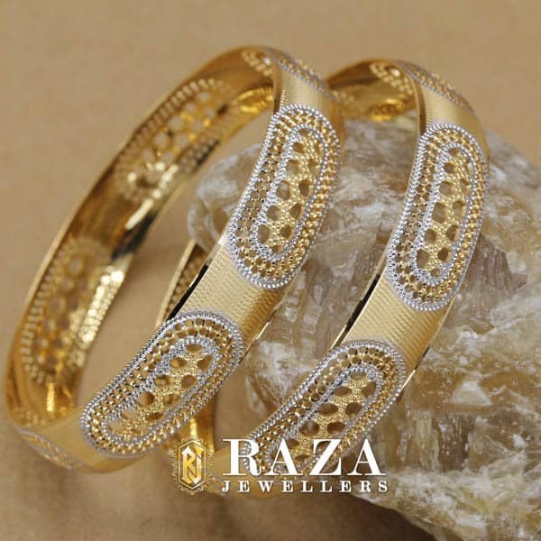 LASER CUT GOLD BANGLES