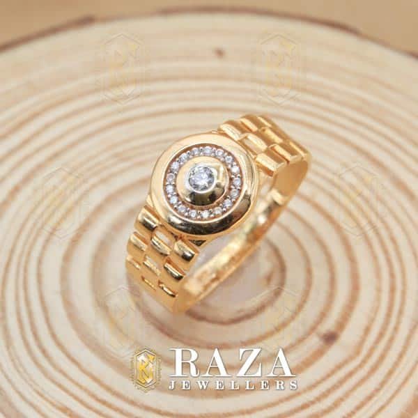 GOLD ROLEX STYLE GENTS RING