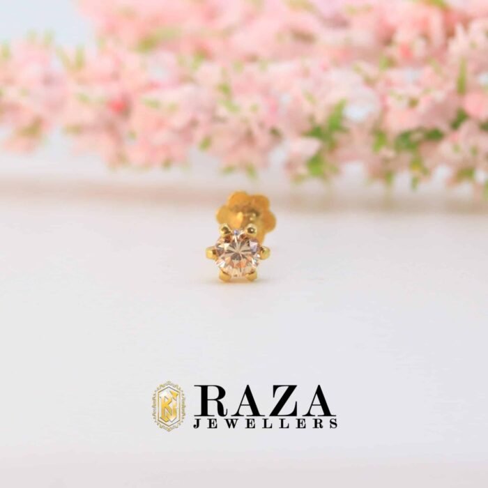 Delicate Stone Gold Nosepin for Daily Charm