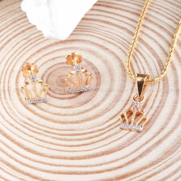 Mother of Pearl Gold Locket Set