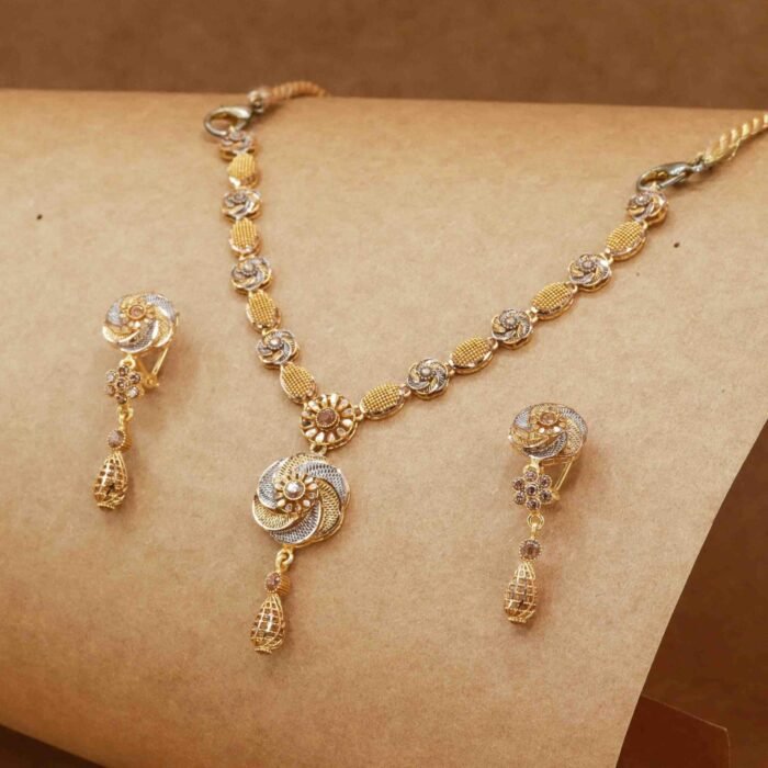 Antique Pure Gold Bridal Necklace Set