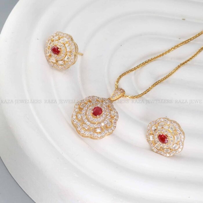 Pearl Locket Set with Gold Finish - Order Now